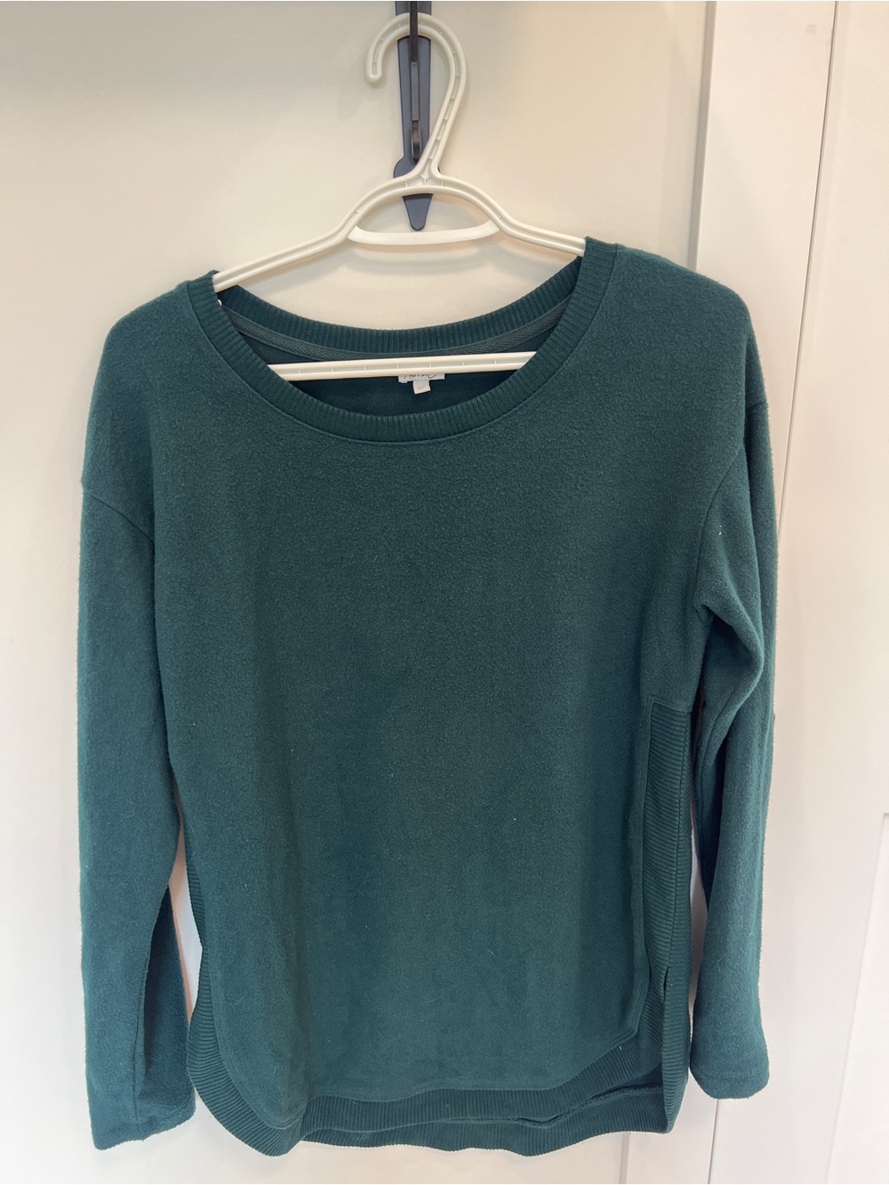 Kismet Deep Teal Ribbed-Neck Sweater